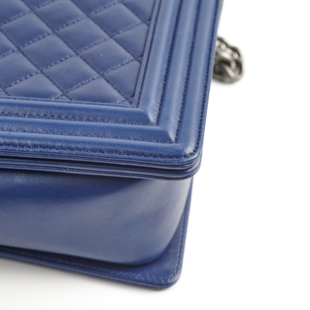 Chanel New Medium Boy Dark Blue 21