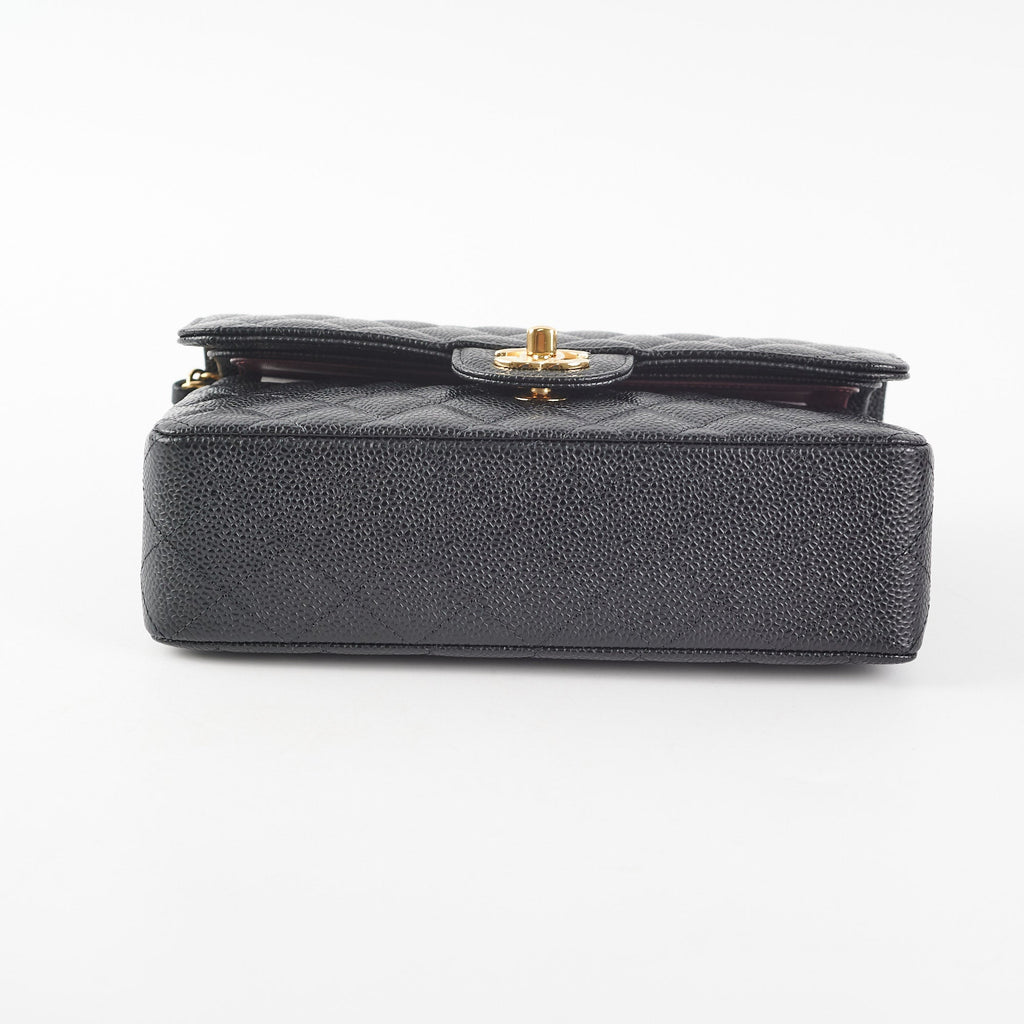Chanel Small Caviar Classic Double Flap GHW Black (Microchipped) October 2022