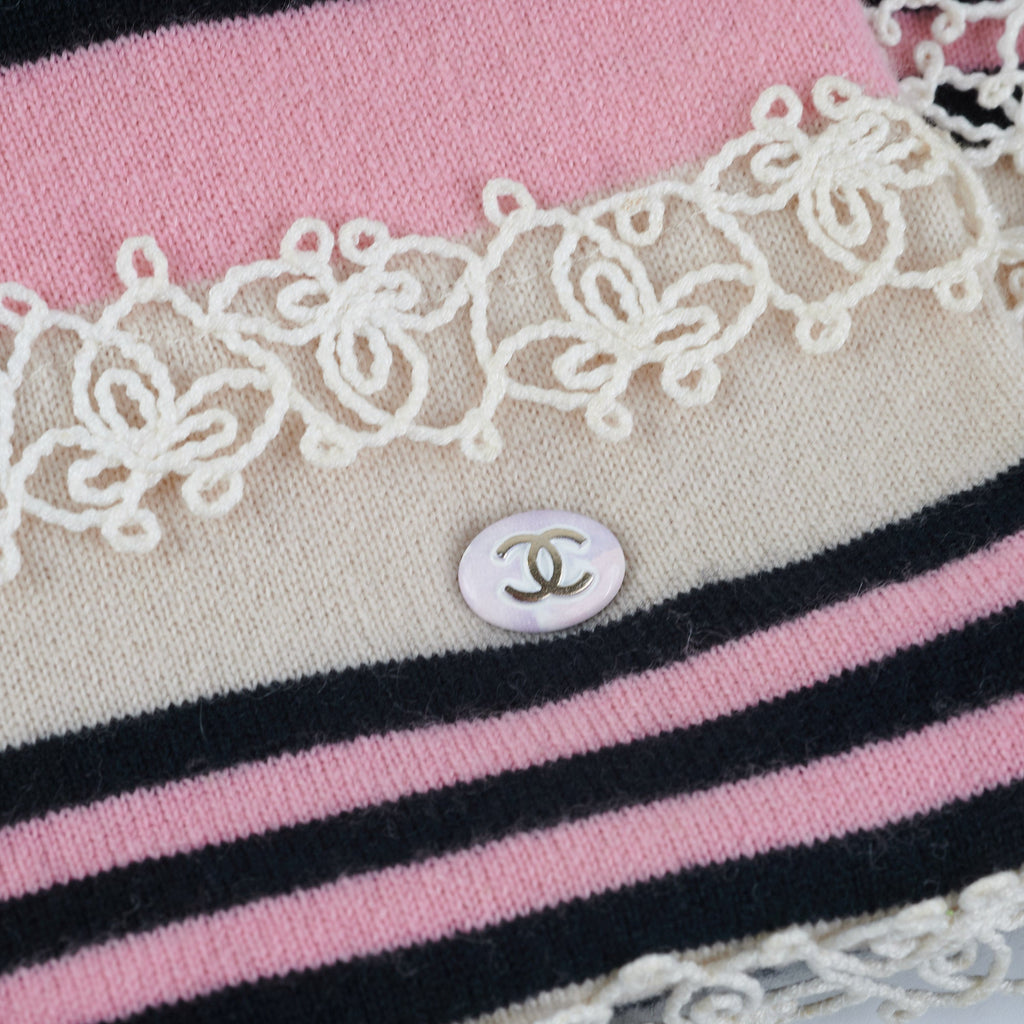 Chanel Striped Cashmere Dress