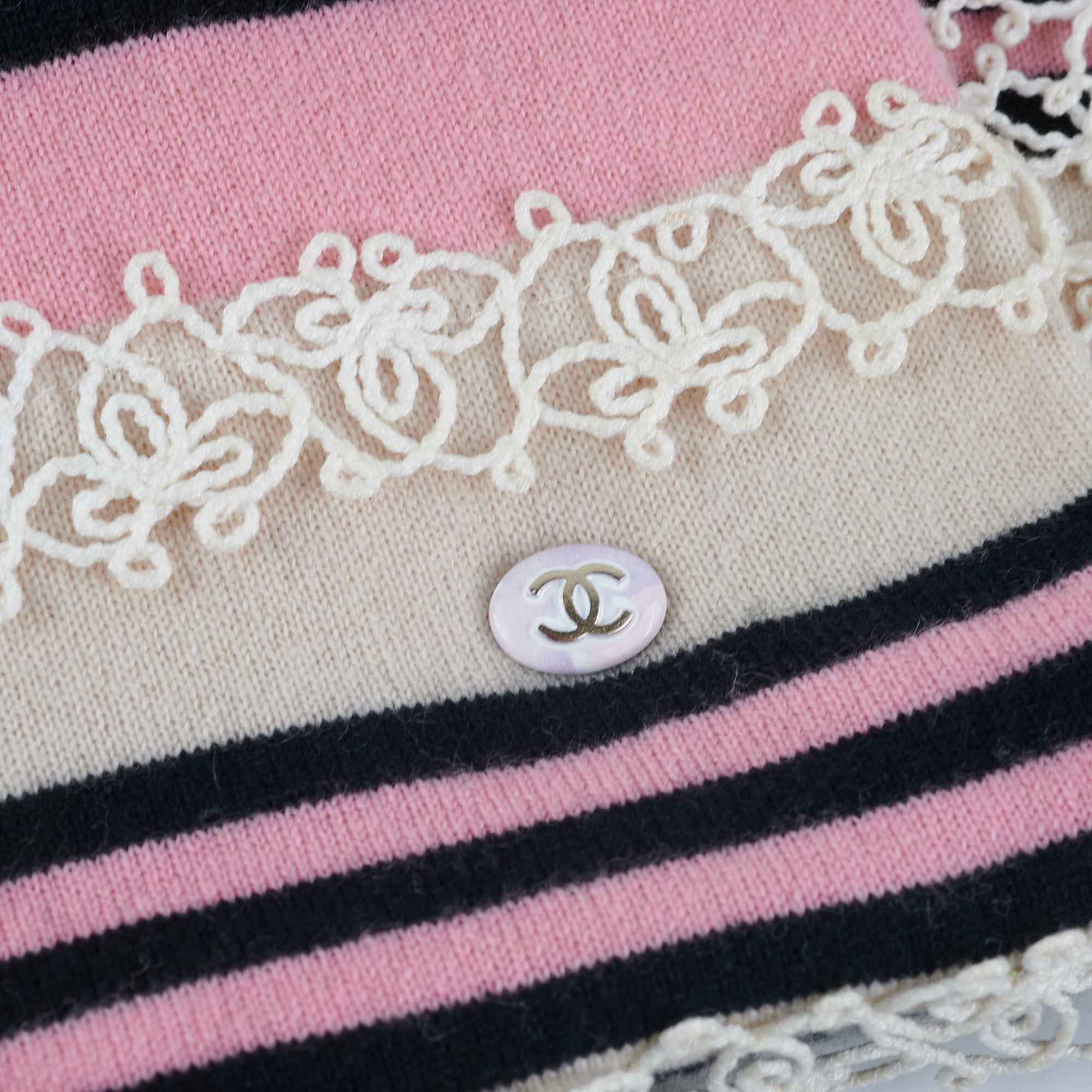 Chanel Striped Cashmere Dress