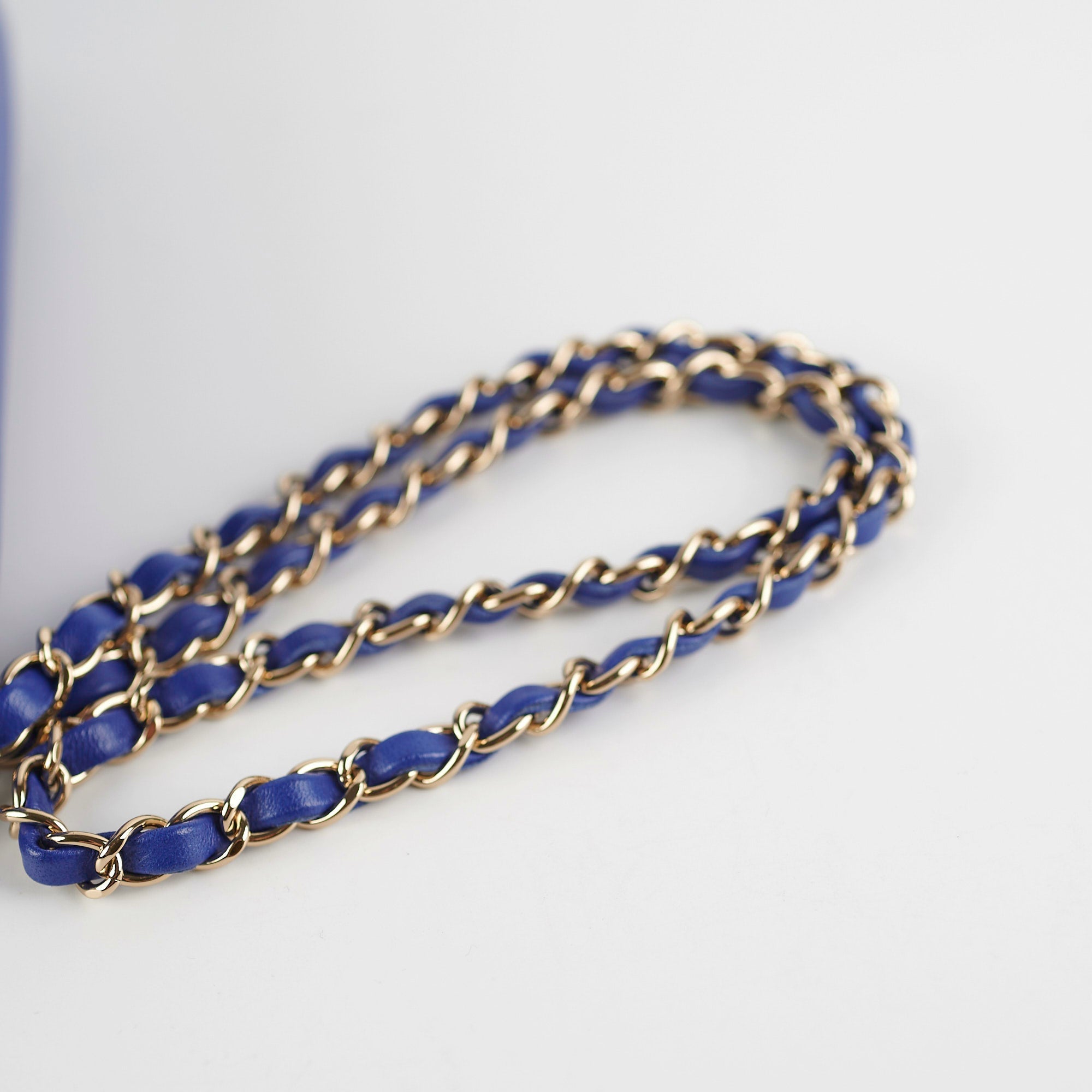 Chanel Mini Rectangular Chevron Blue