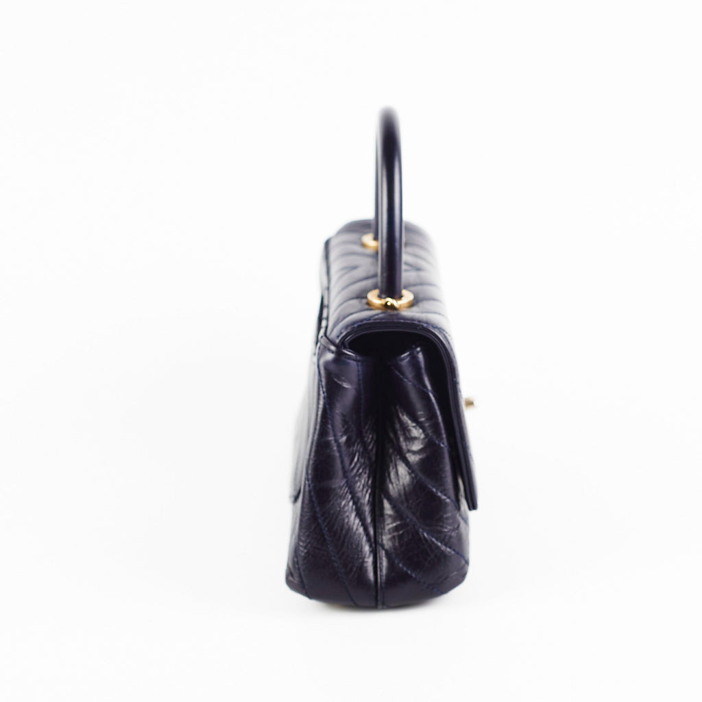 Chanel Small Coco Handle Dark Navy