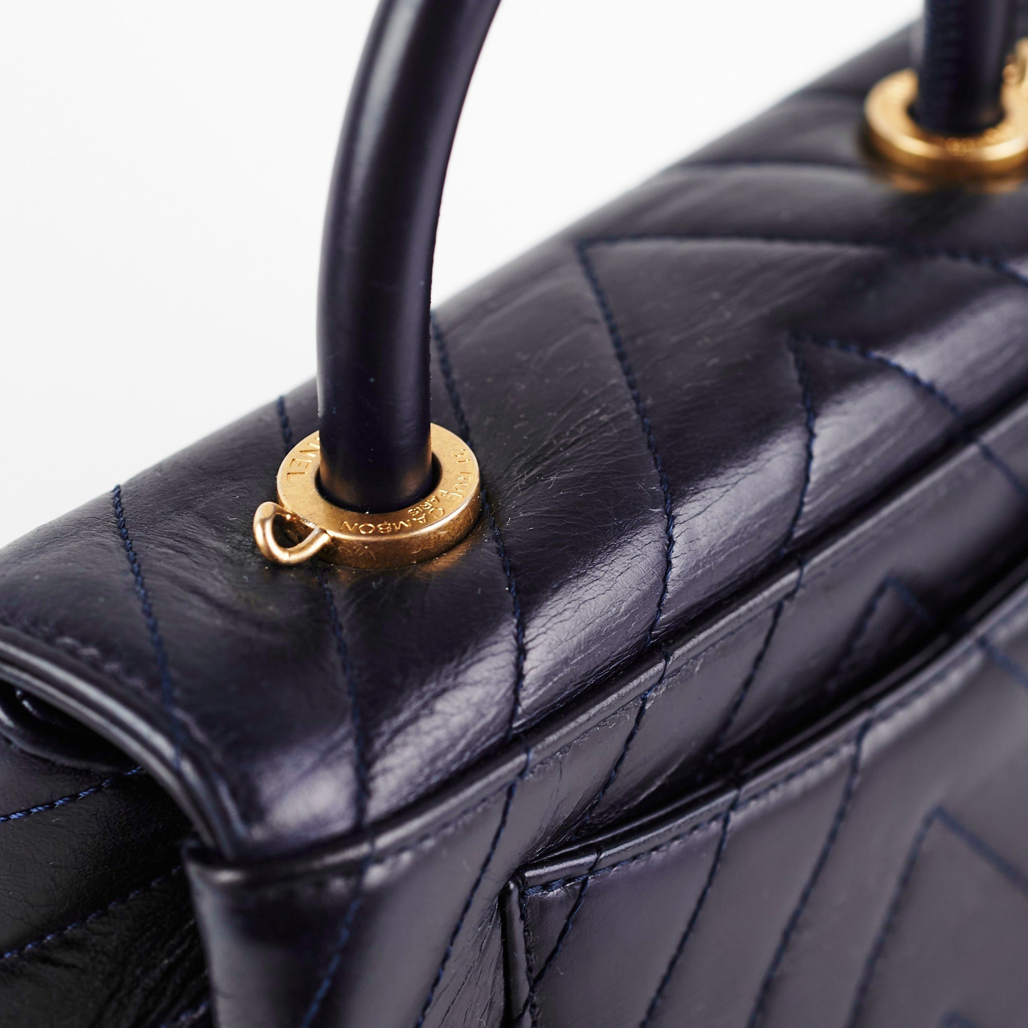 Chanel Small Coco Handle Dark Navy