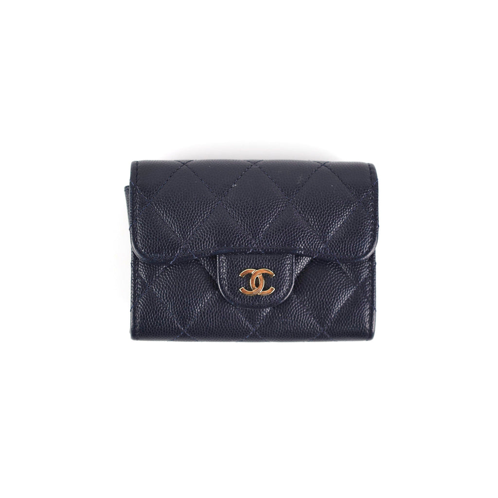 Chanel Navy Caviar Cardholder