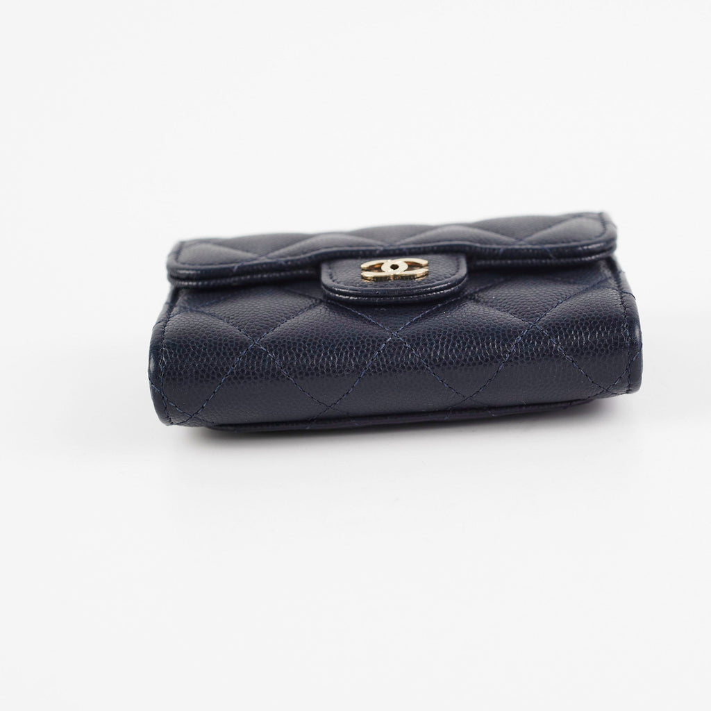 Chanel Navy Caviar Cardholder