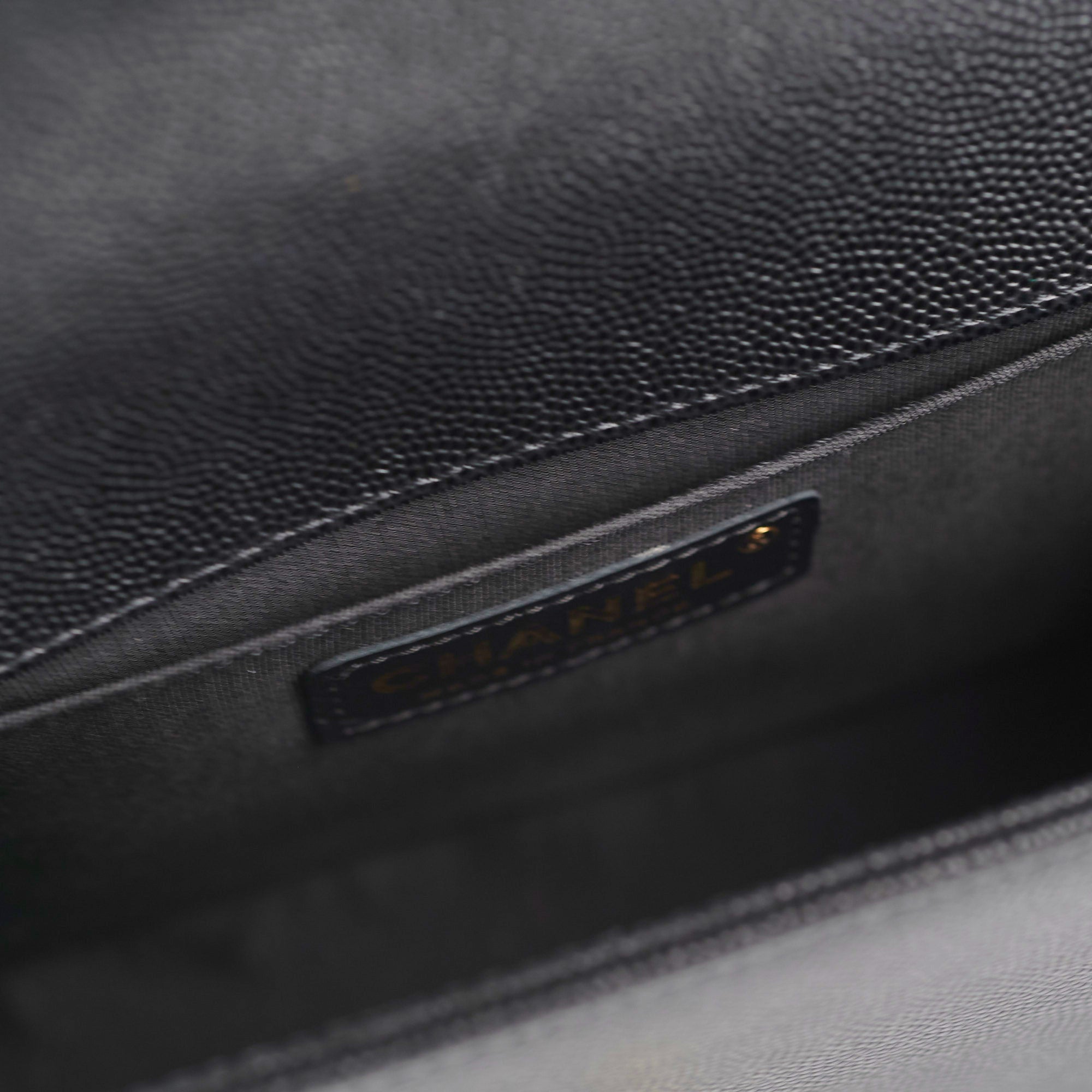 HOLD-Chanel Old Medium Boy Black Caviar Bag 26 series