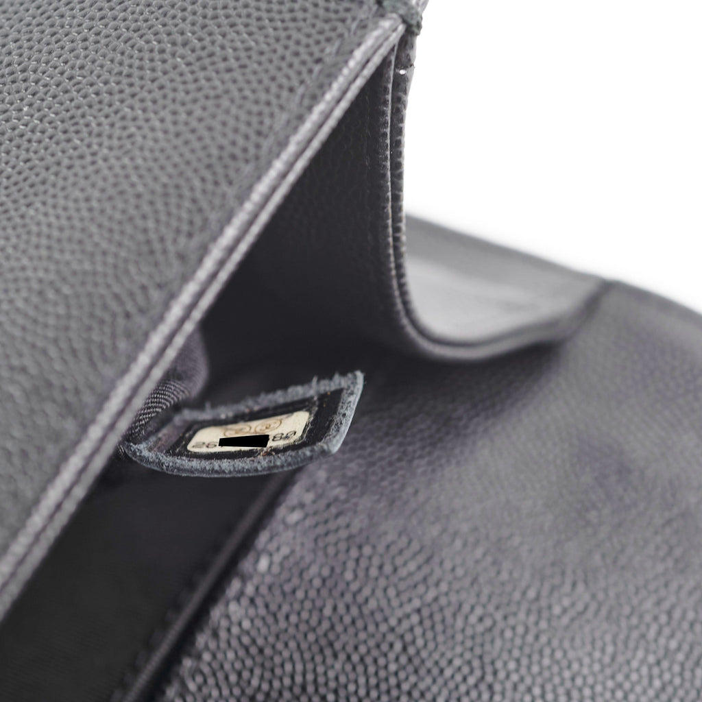 HOLD-Chanel Old Medium Boy Black Caviar Bag 26 series
