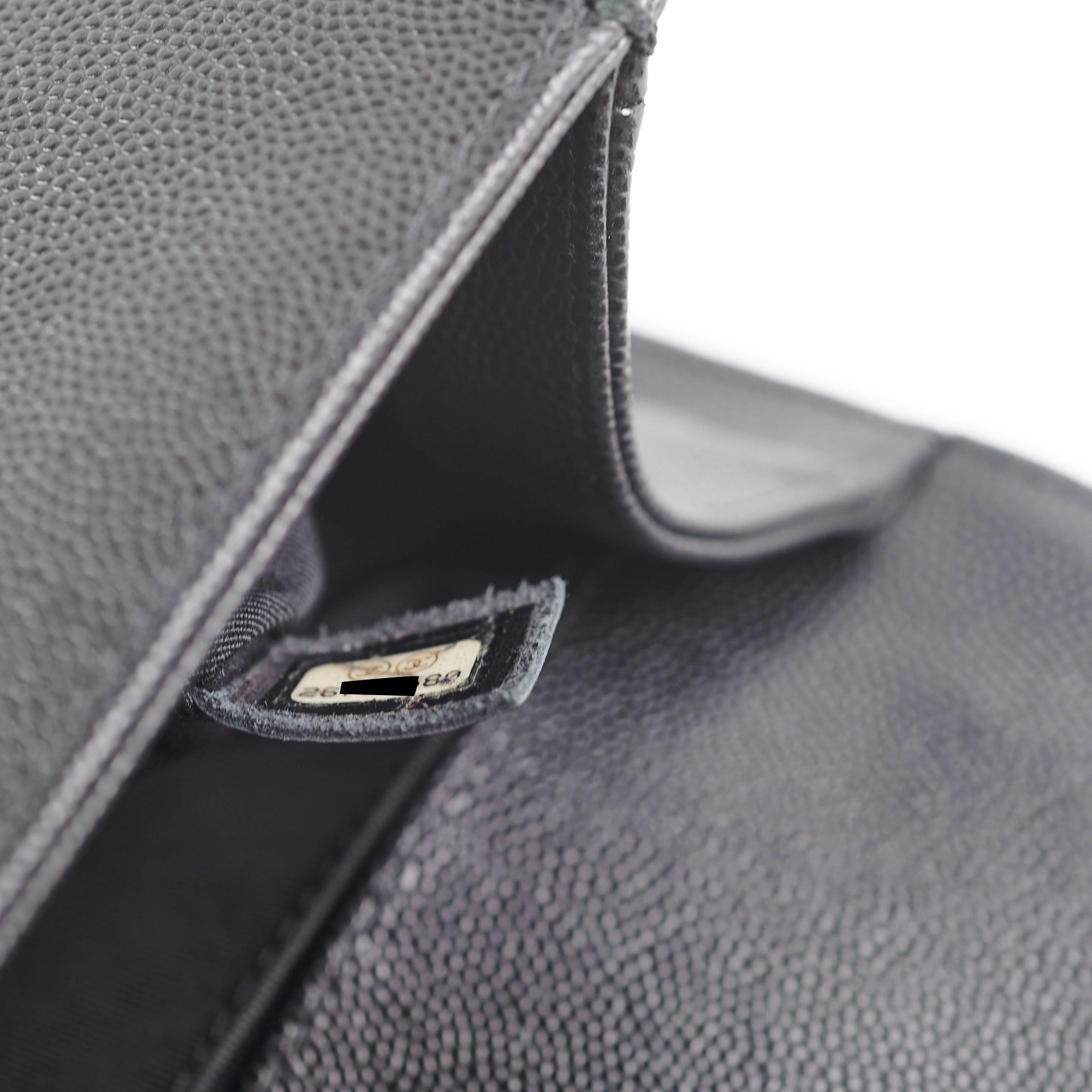 HOLD-Chanel Old Medium Boy Black Caviar Bag 26 series