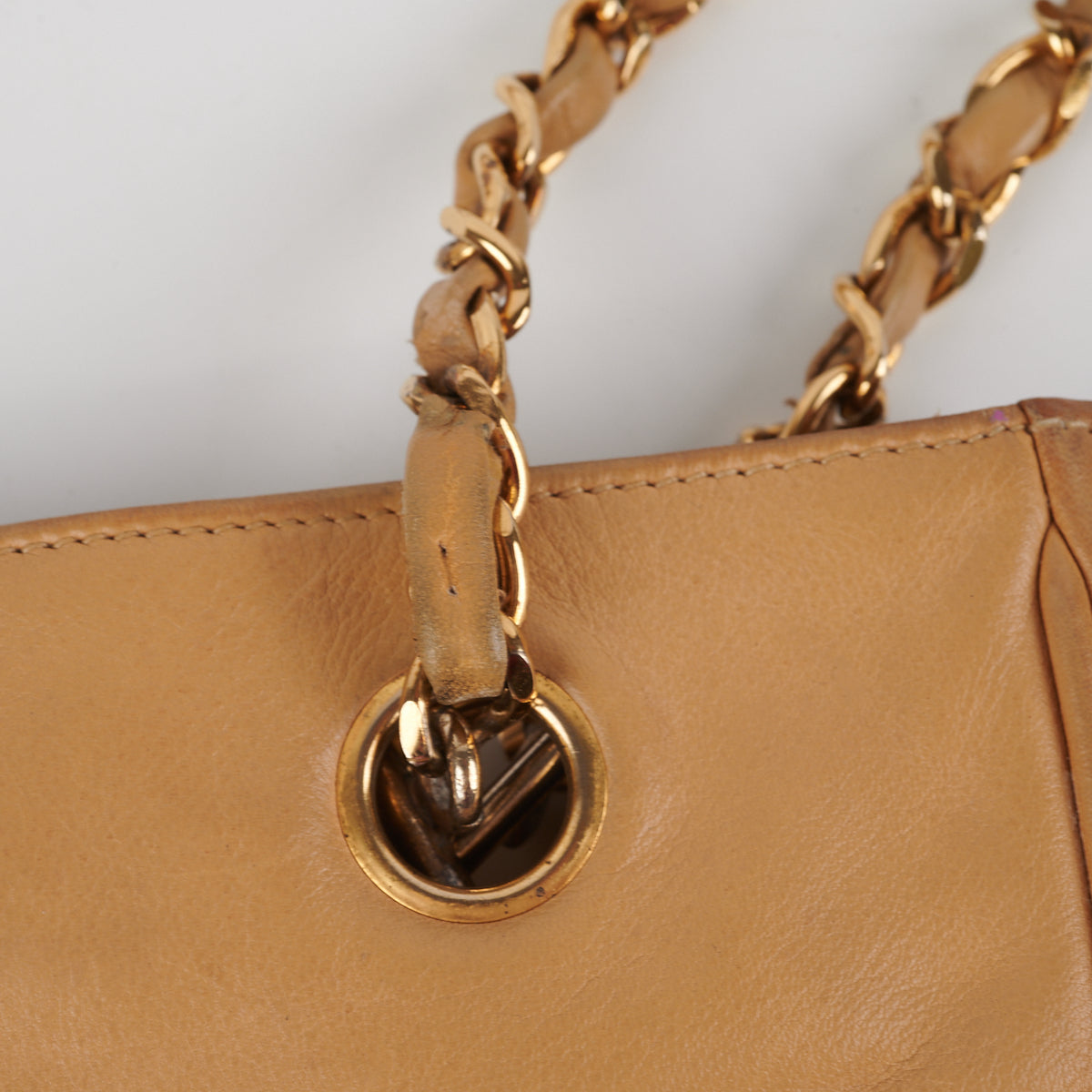 Chanel Beige Vintage Shopper