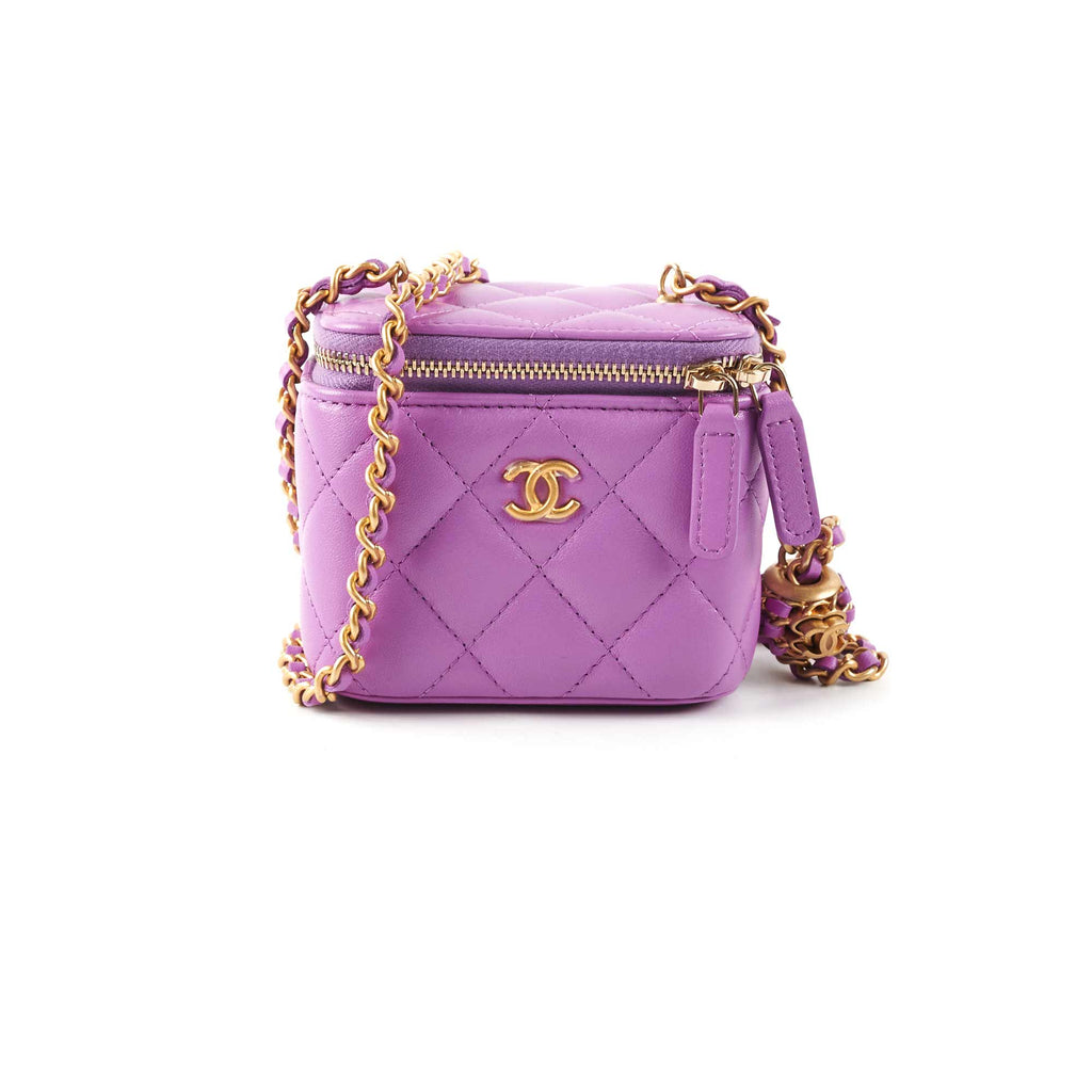 Chanel Pearl Crush Mini Vanity Case Purple