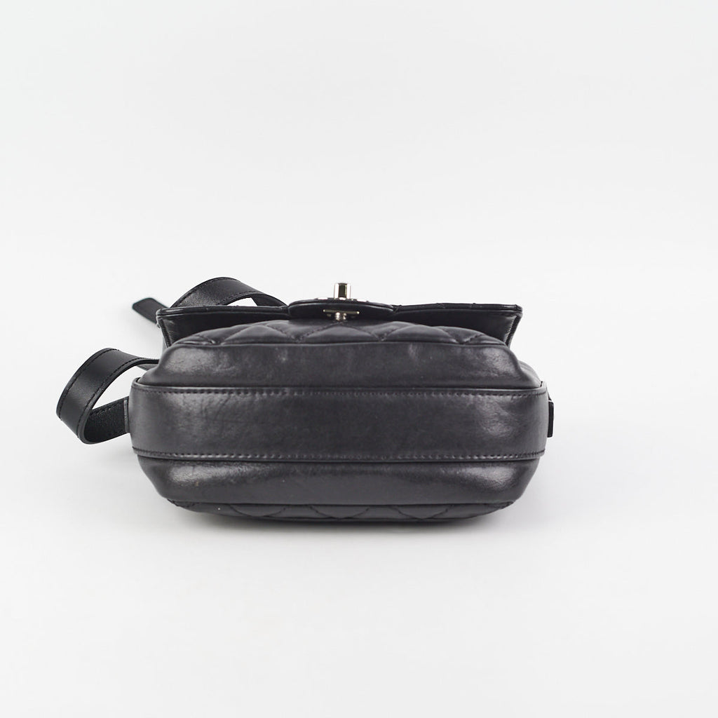 Chanel Quilted Sheriffs Star Square Black