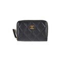 ITEM 3 - Chanel Zipper Black Caviar Cardholder (microchipped)