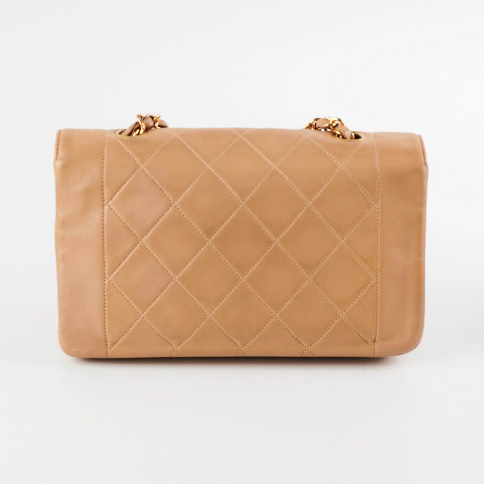 Chanel Vintage Beige Diana Lambskin
