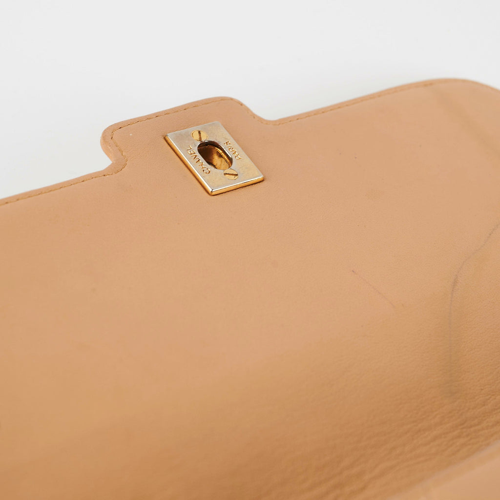 Chanel Vintage Beige Diana Lambskin