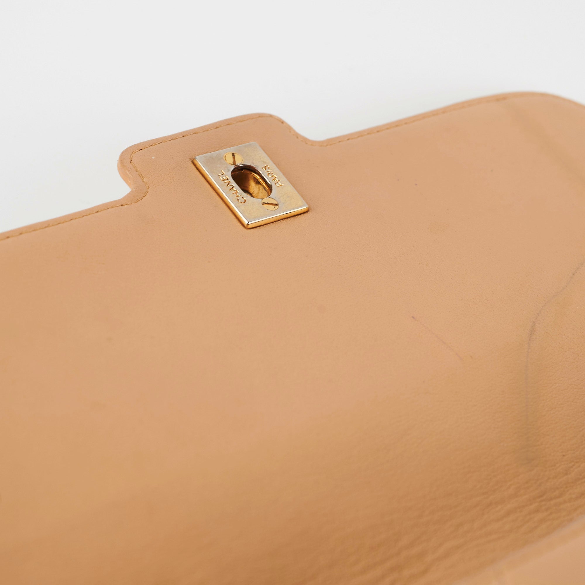 Chanel Vintage Beige Diana Lambskin