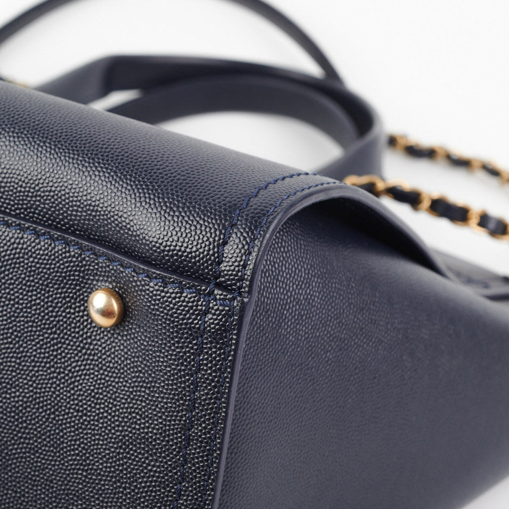 Chanel Deauville Small Caviar Tote Navy