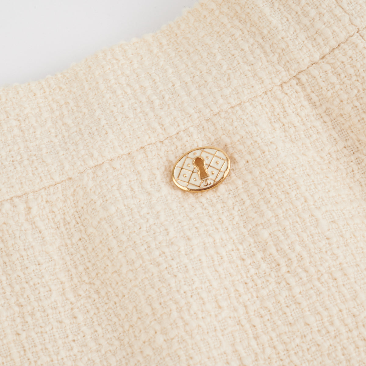 Chanel Pencil Skirt Ivory Size Euro 36