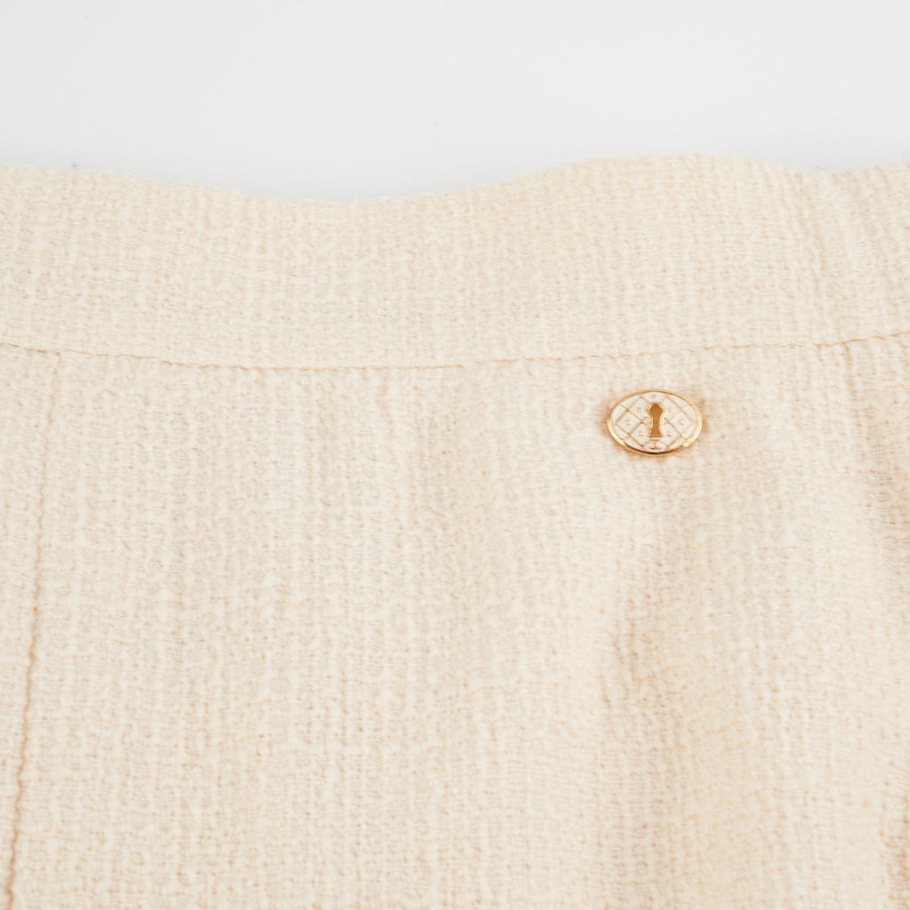 Chanel Pencil Skirt Ivory Size Euro 36
