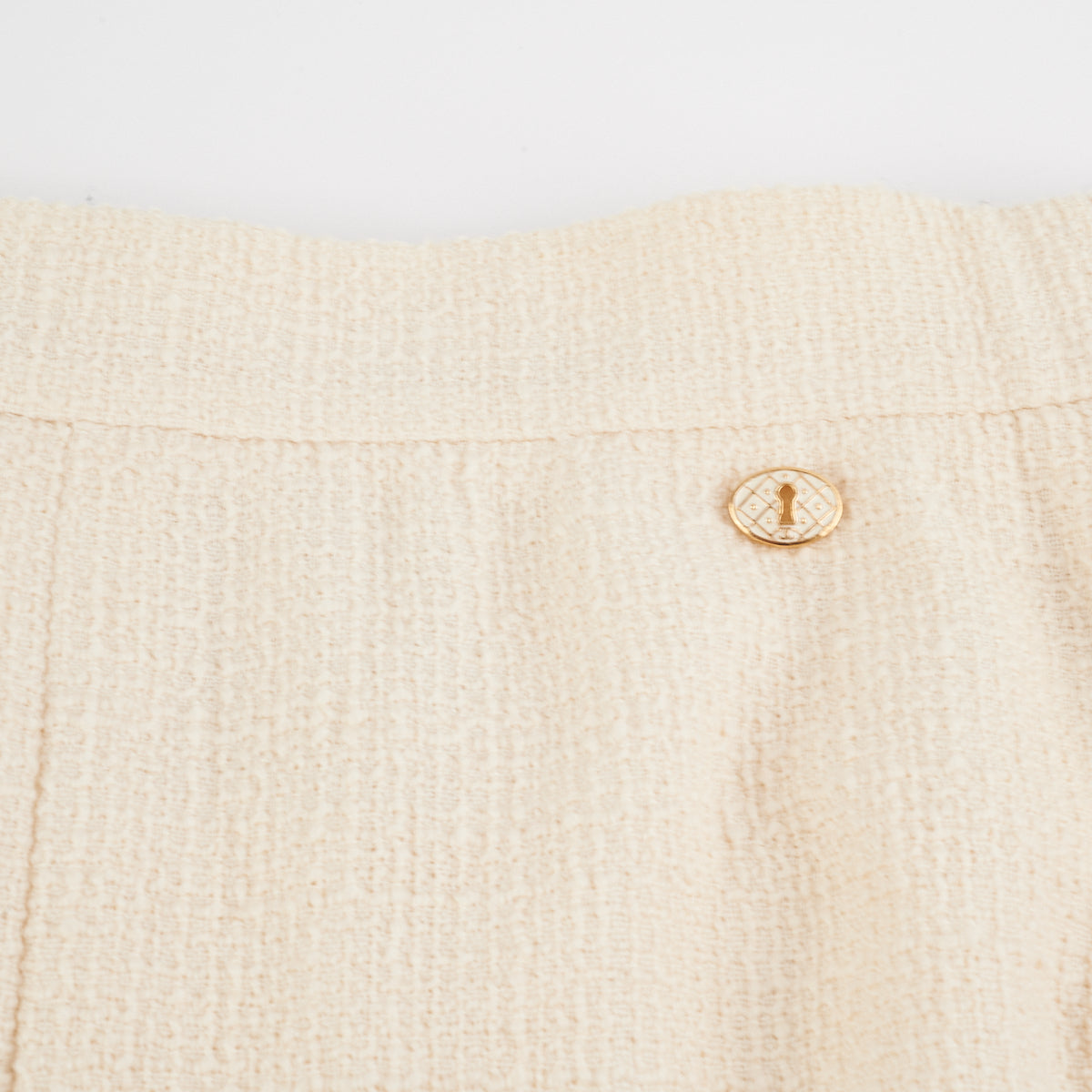 Chanel Pencil Skirt Ivory Size Euro 36