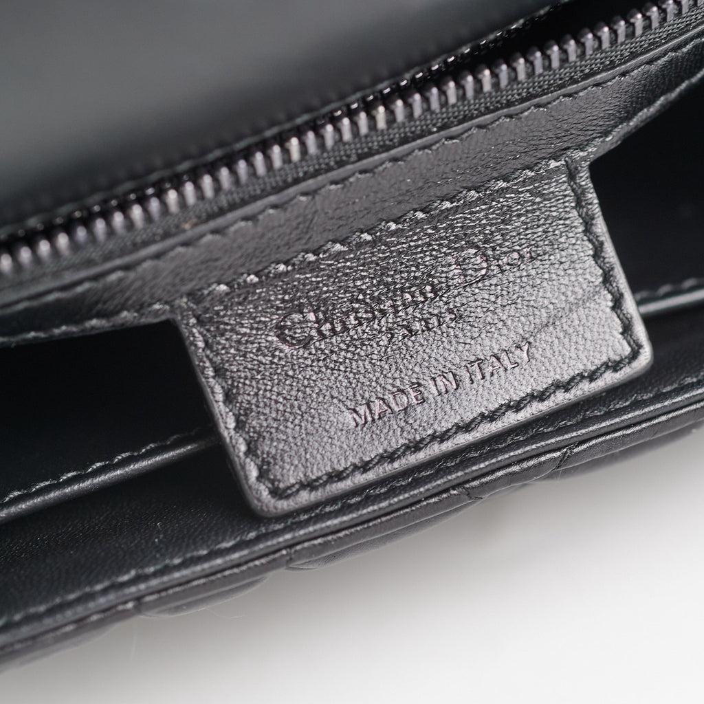BC Dior Medium Caro Bag Black