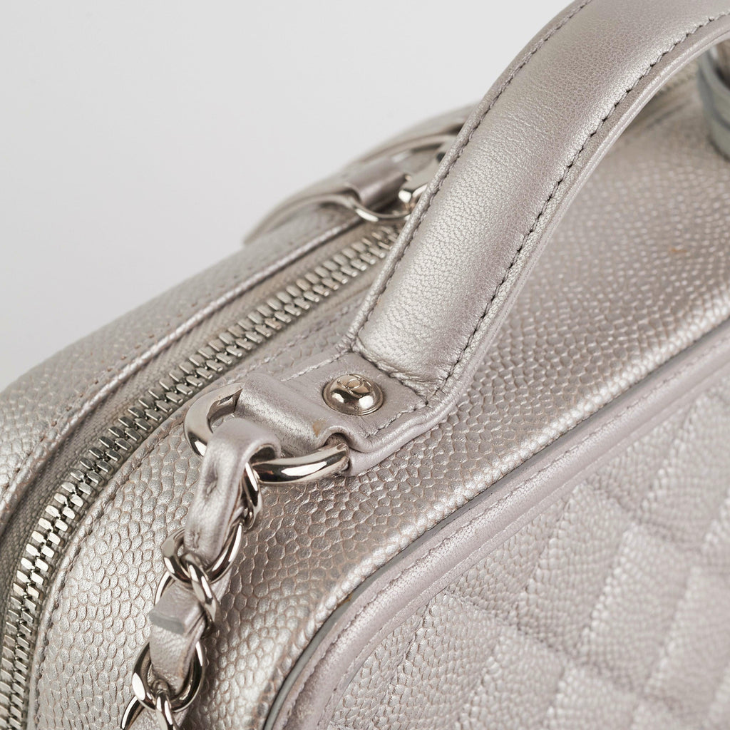 Chanel Filigree Silver Caviar Medium Vanity