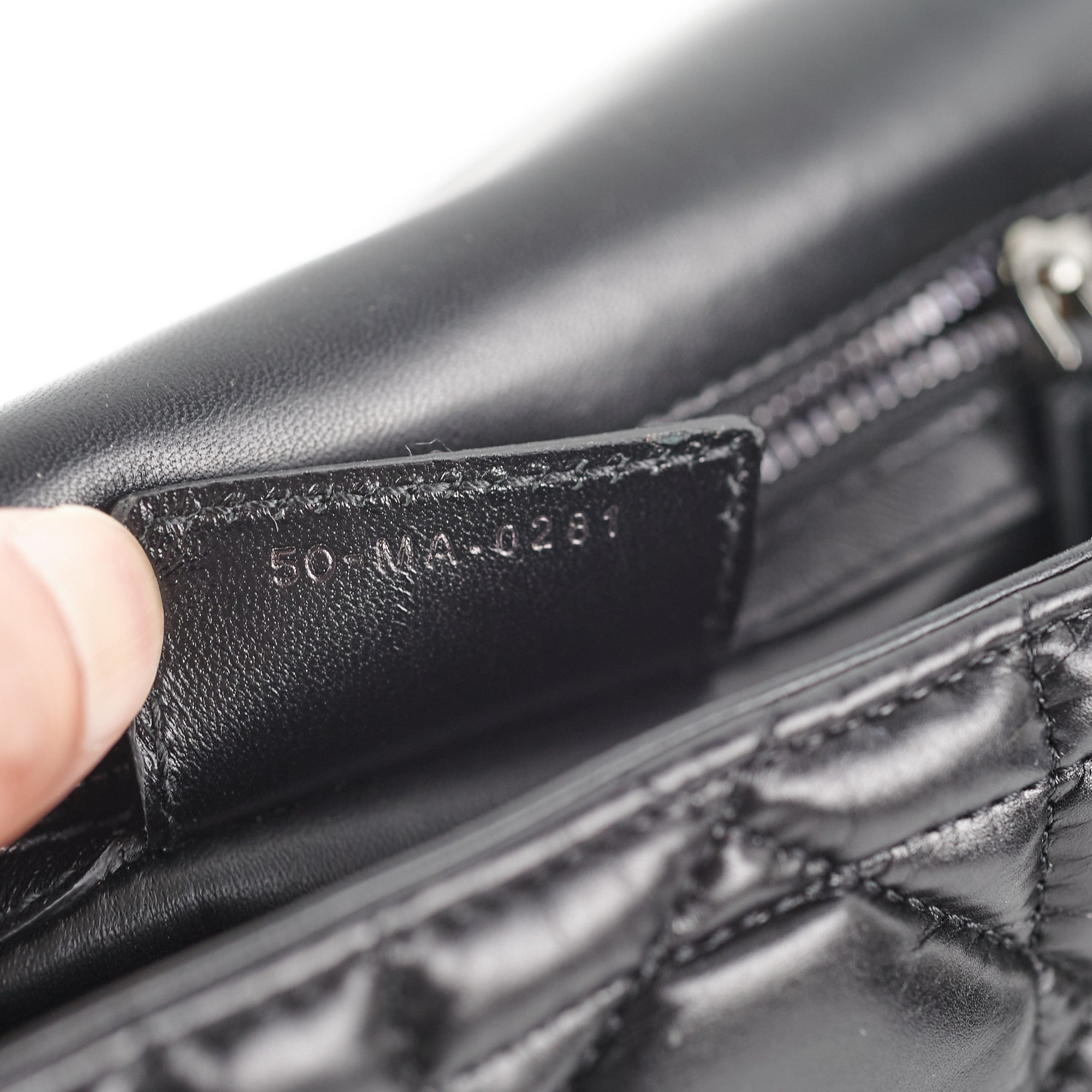 BC Dior Medium Caro Bag Black