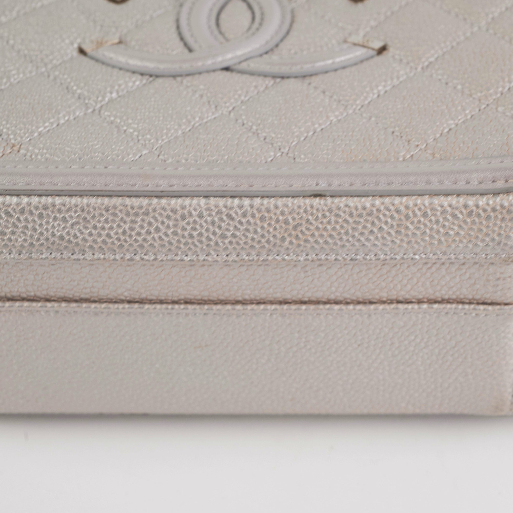 Chanel Filigree Silver Caviar Medium Vanity