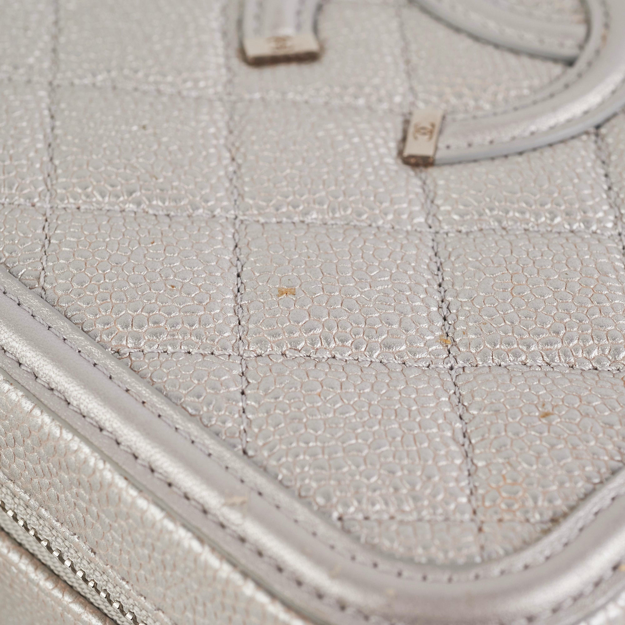 Chanel Filigree Silver Caviar Medium Vanity