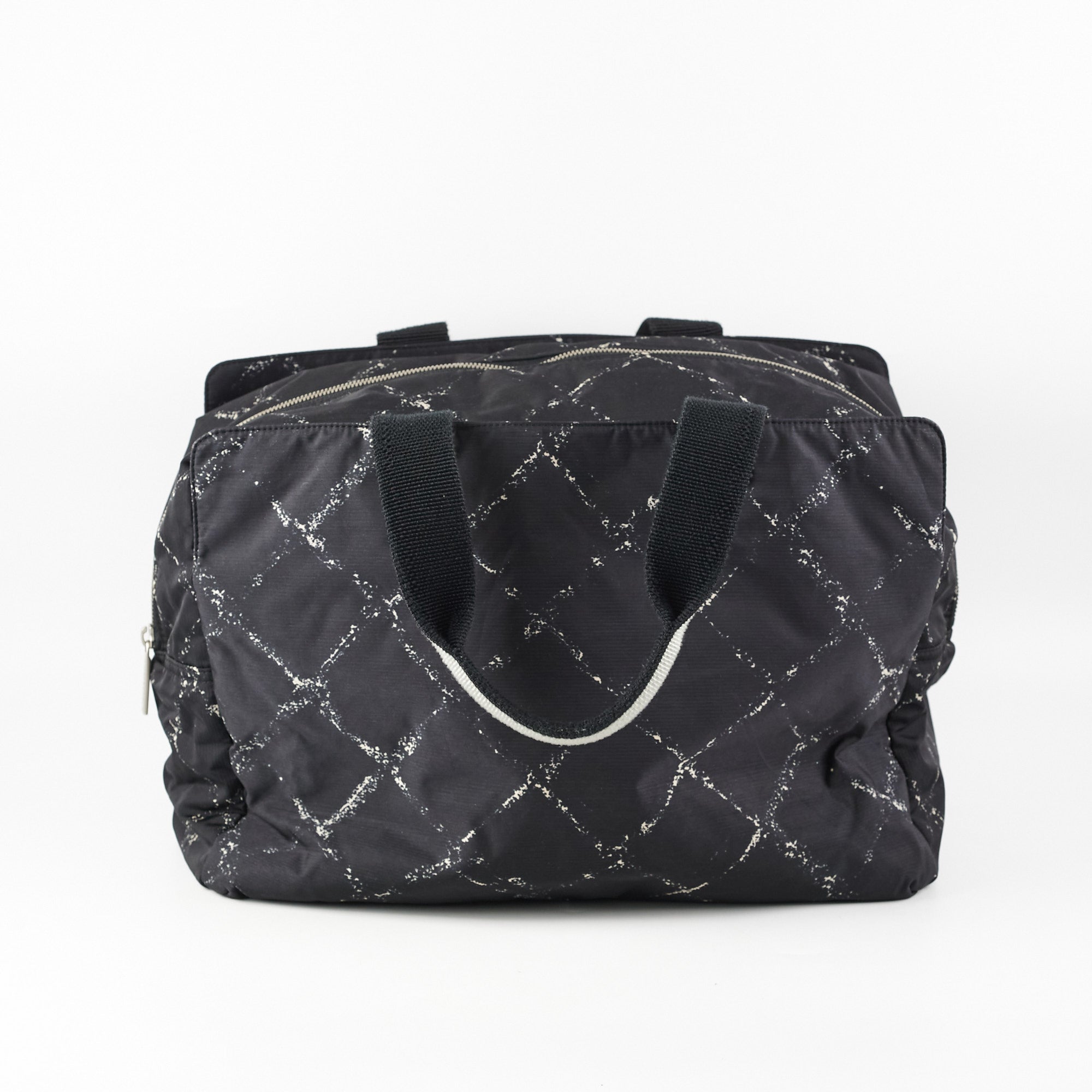 Chanel Diamond - Print Tote Bag Black