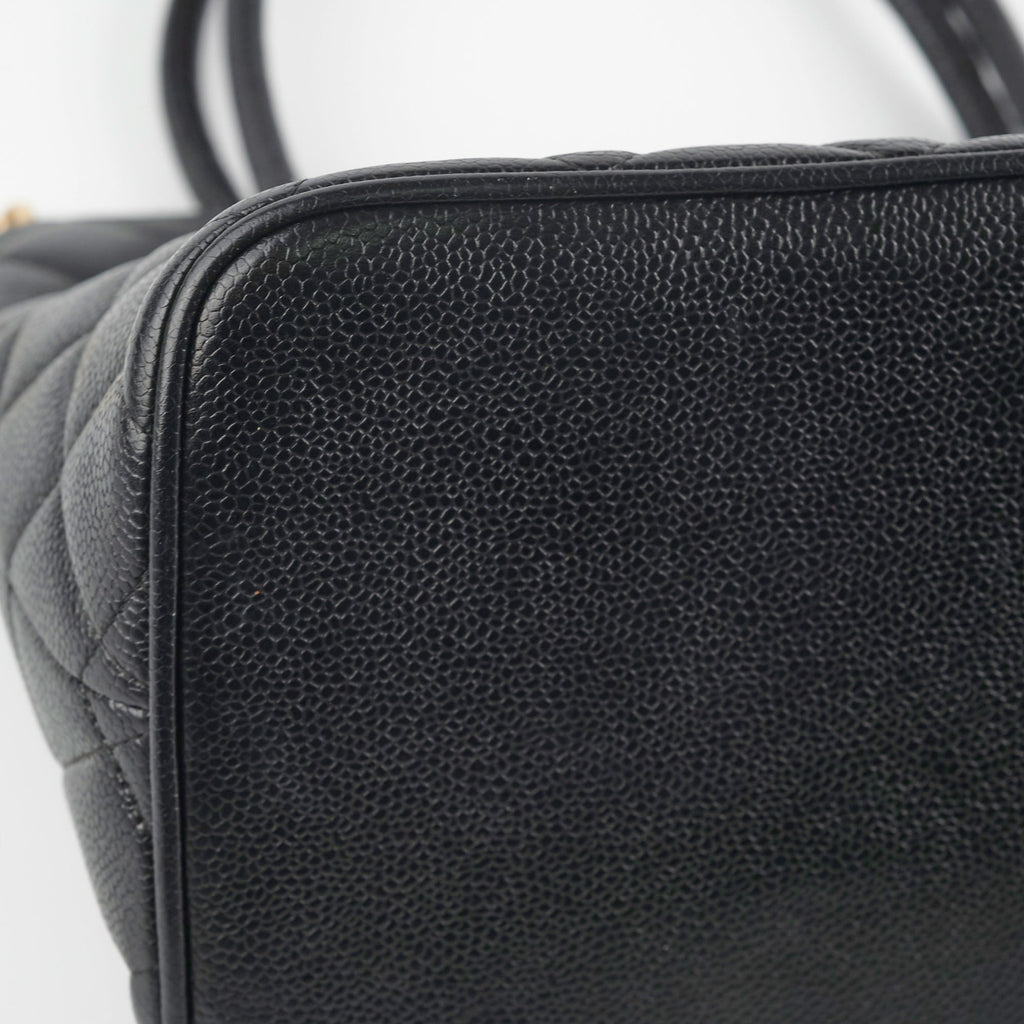 Chanel Madelion Black Caviar Tote