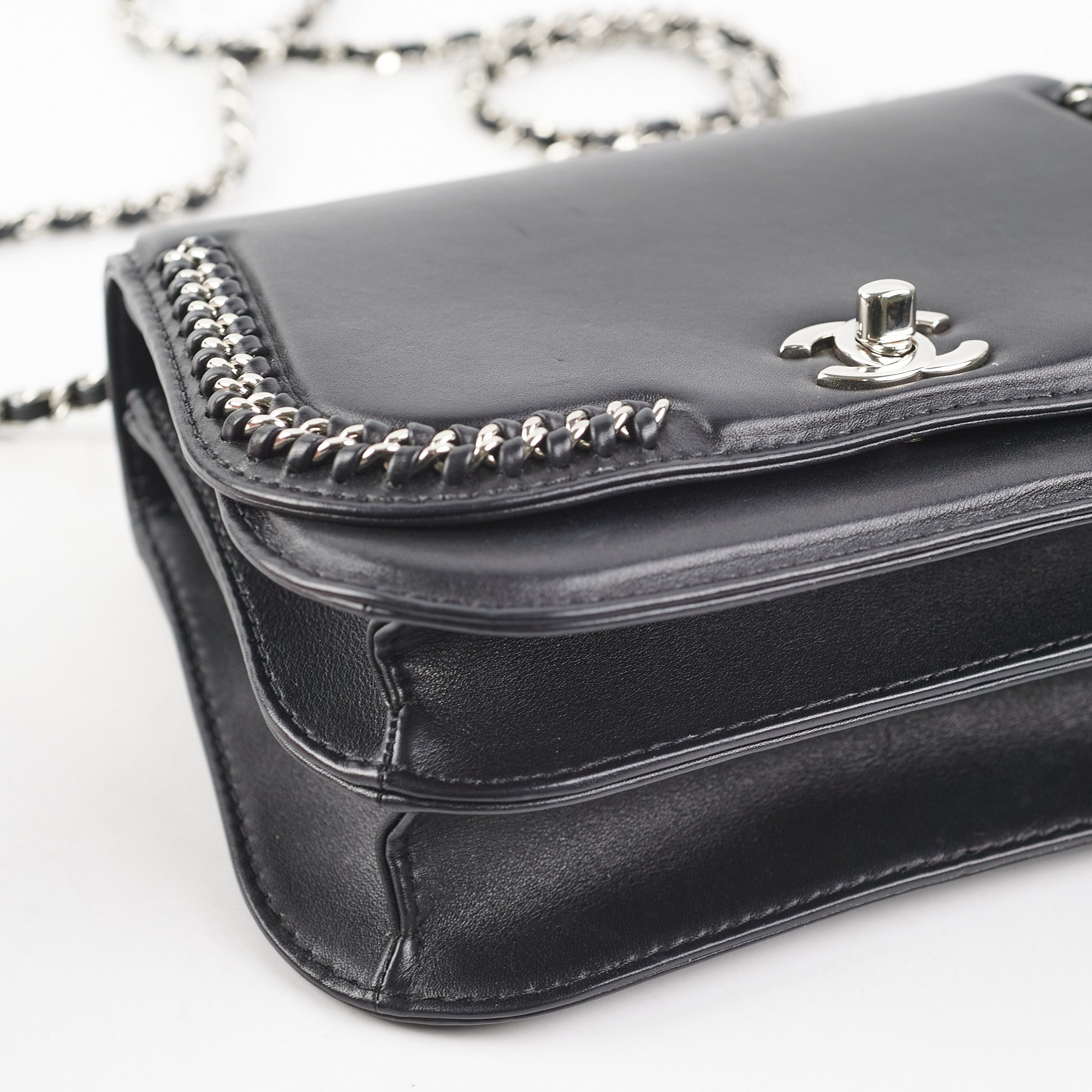 Chanel Seasonal Chain Flap Calfskin Shoulder Bag