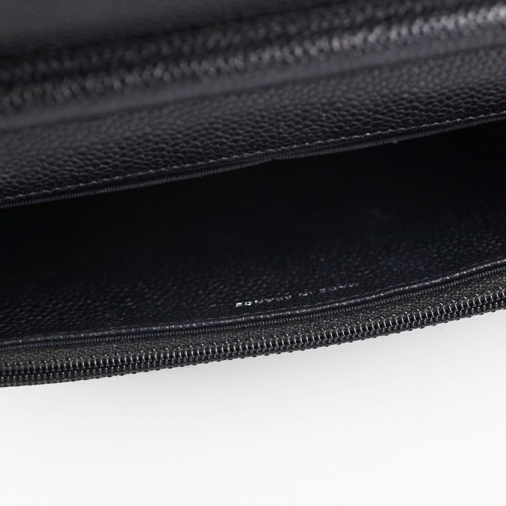 Chanel Caviar Wallet on Chain WOC Black