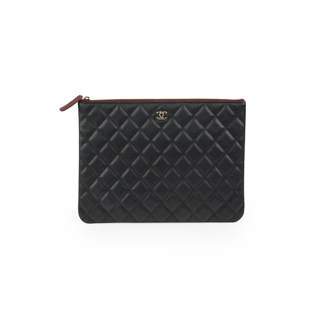 Chanel Large Black Caviar O Case
