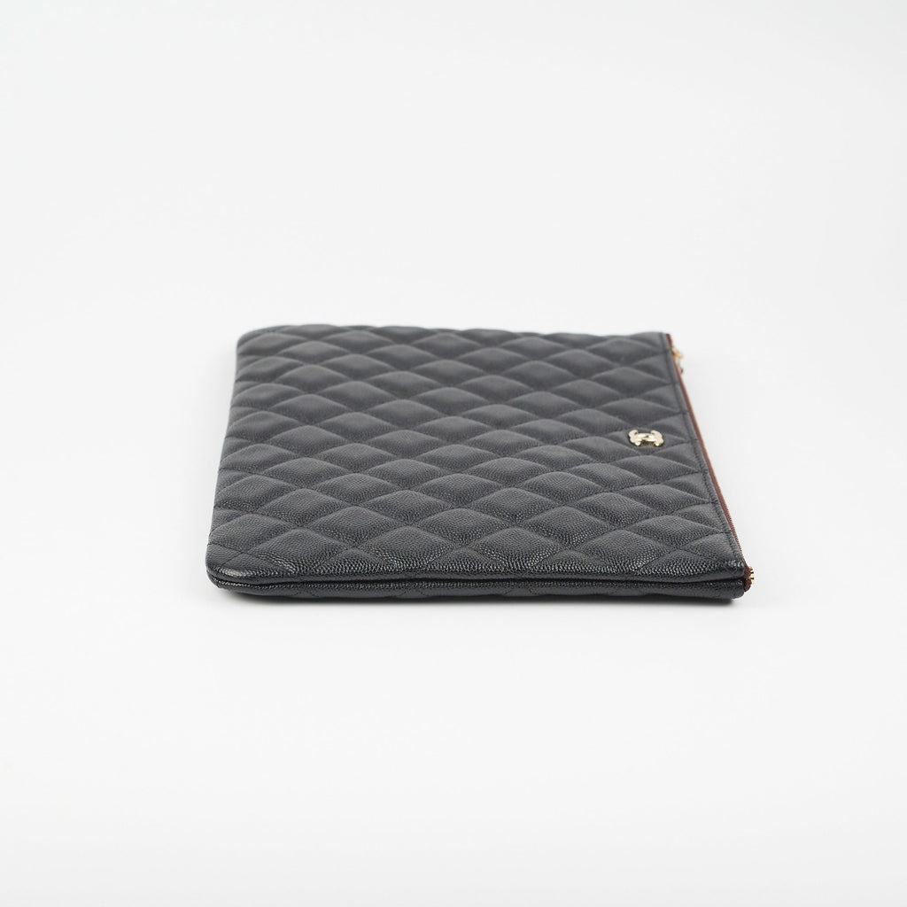 Chanel Large Black Caviar O Case