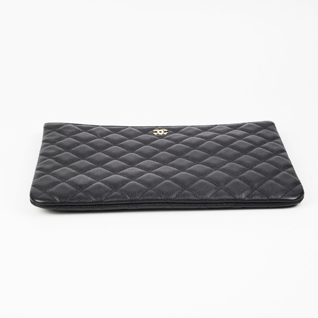 Chanel Large Black Caviar O Case