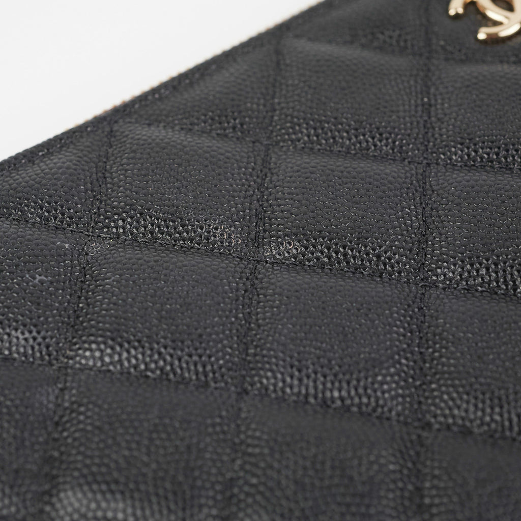 Chanel Large Black Caviar O Case