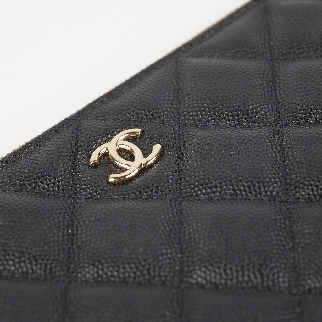 Chanel Large Black Caviar O Case
