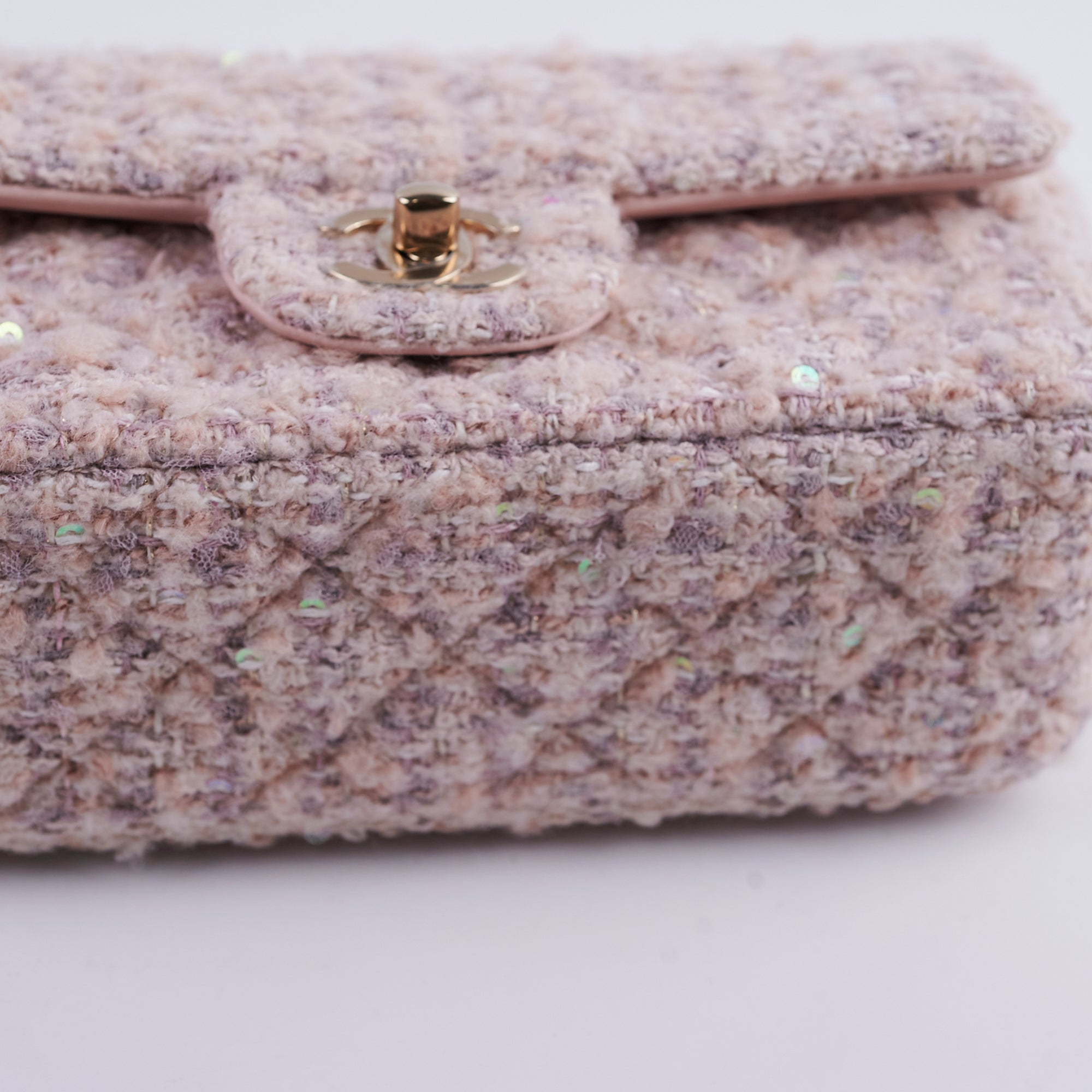 Chanel Tweed Mini Rectangular Light Pink Microchip 2024