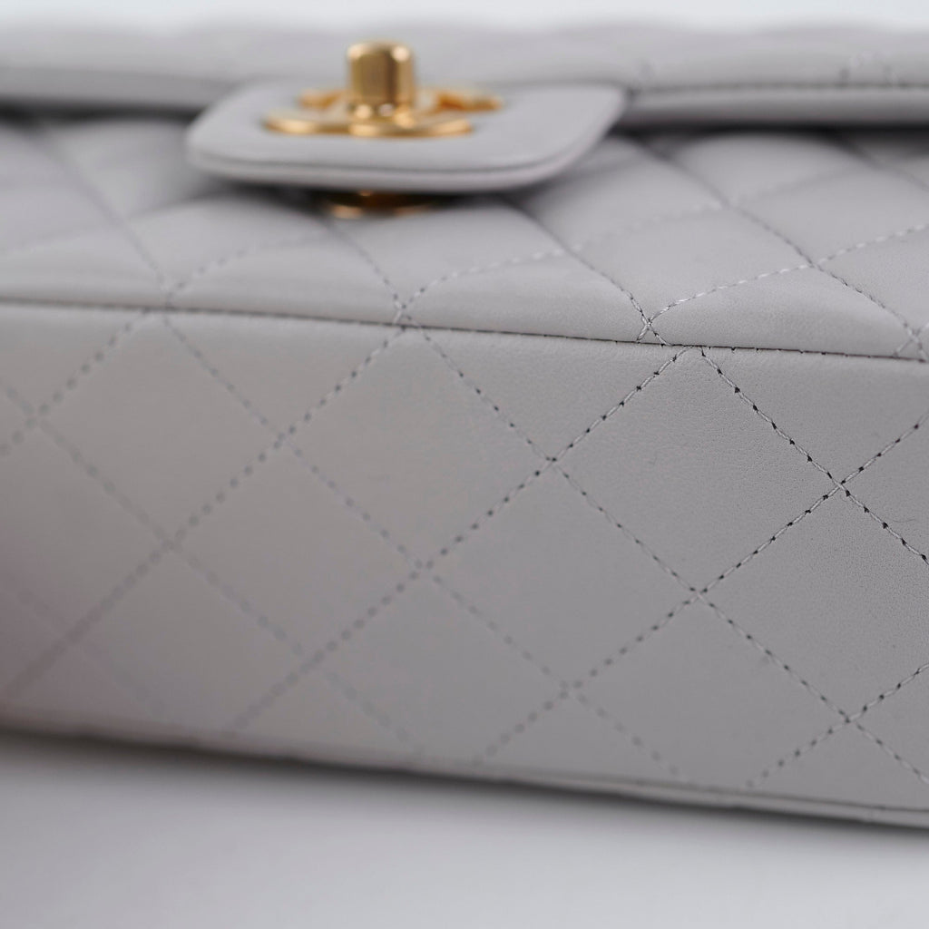 ITEM 28 - Chanel Mini Rectangular Grey Top Handle