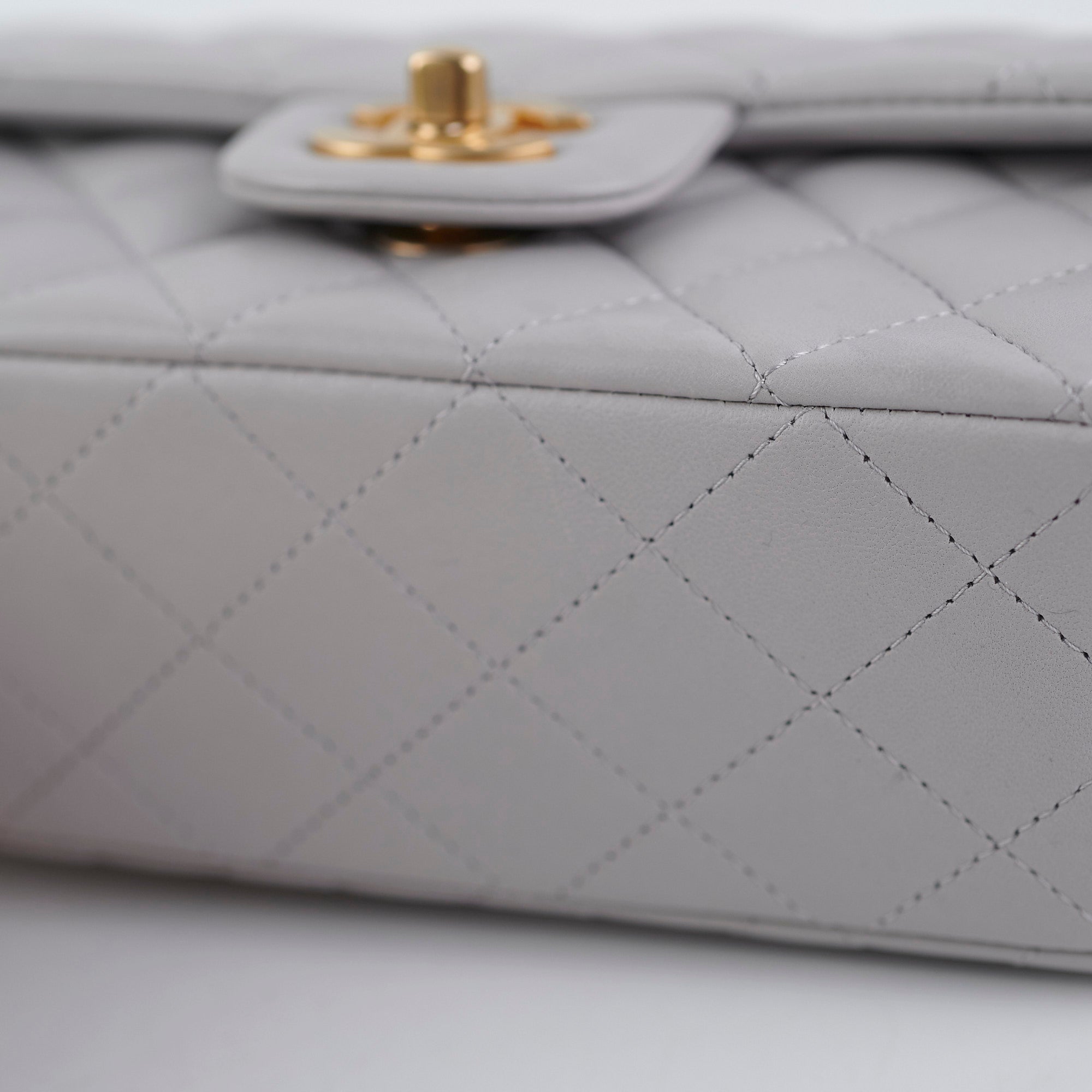 ITEM 28 - Chanel Mini Rectangular Grey Top Handle