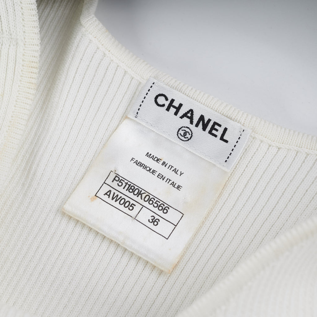 Chanel White Dress Size 36