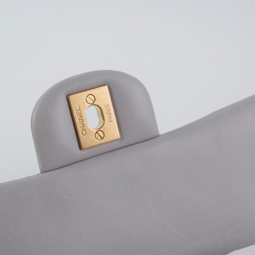 ITEM 28 - Chanel Mini Rectangular Grey Top Handle