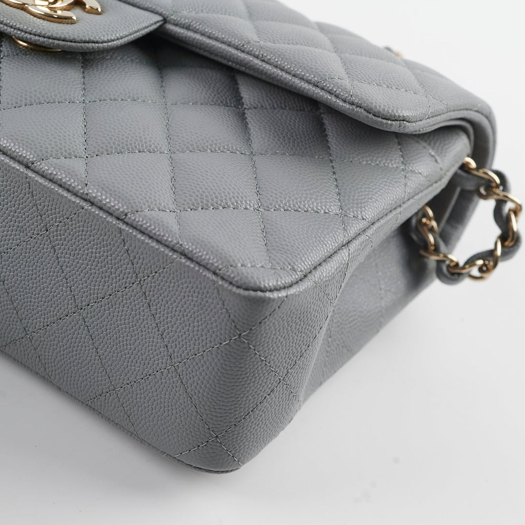 Chanel Classic Small Caviar Flap Grey 29 Series