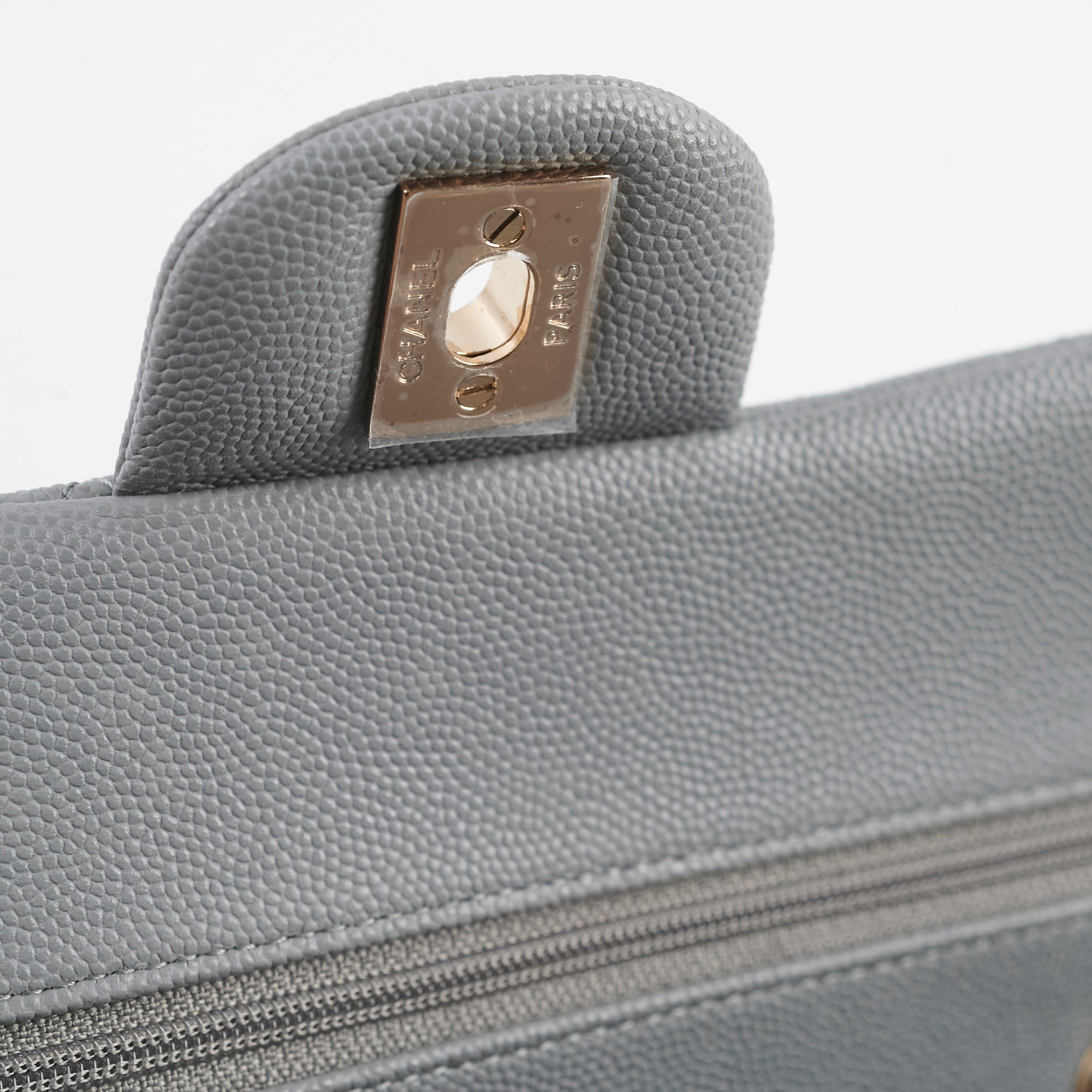 Chanel Classic Small Caviar Flap Grey 29 Series