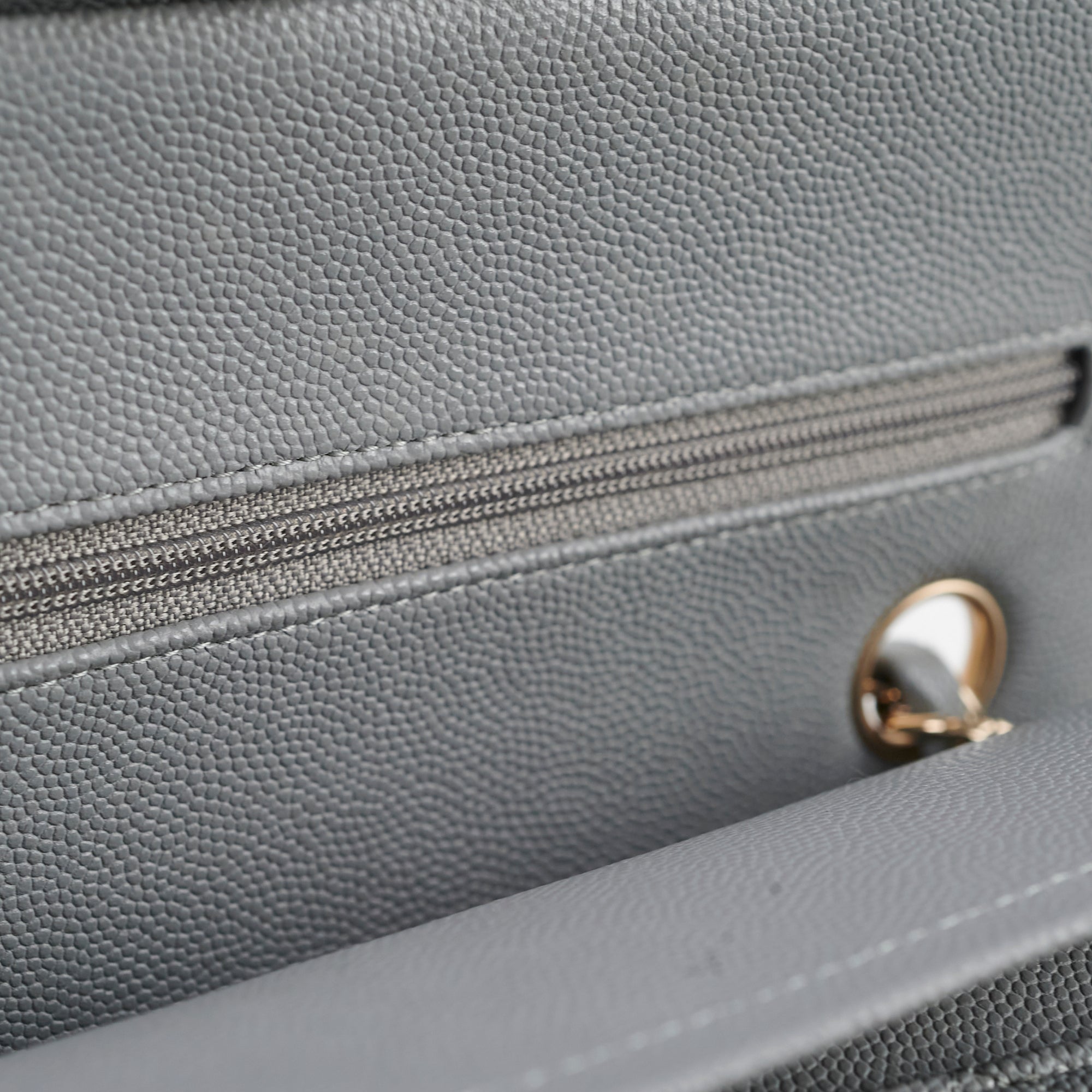 Chanel Classic Small Caviar Flap Grey 29 Series