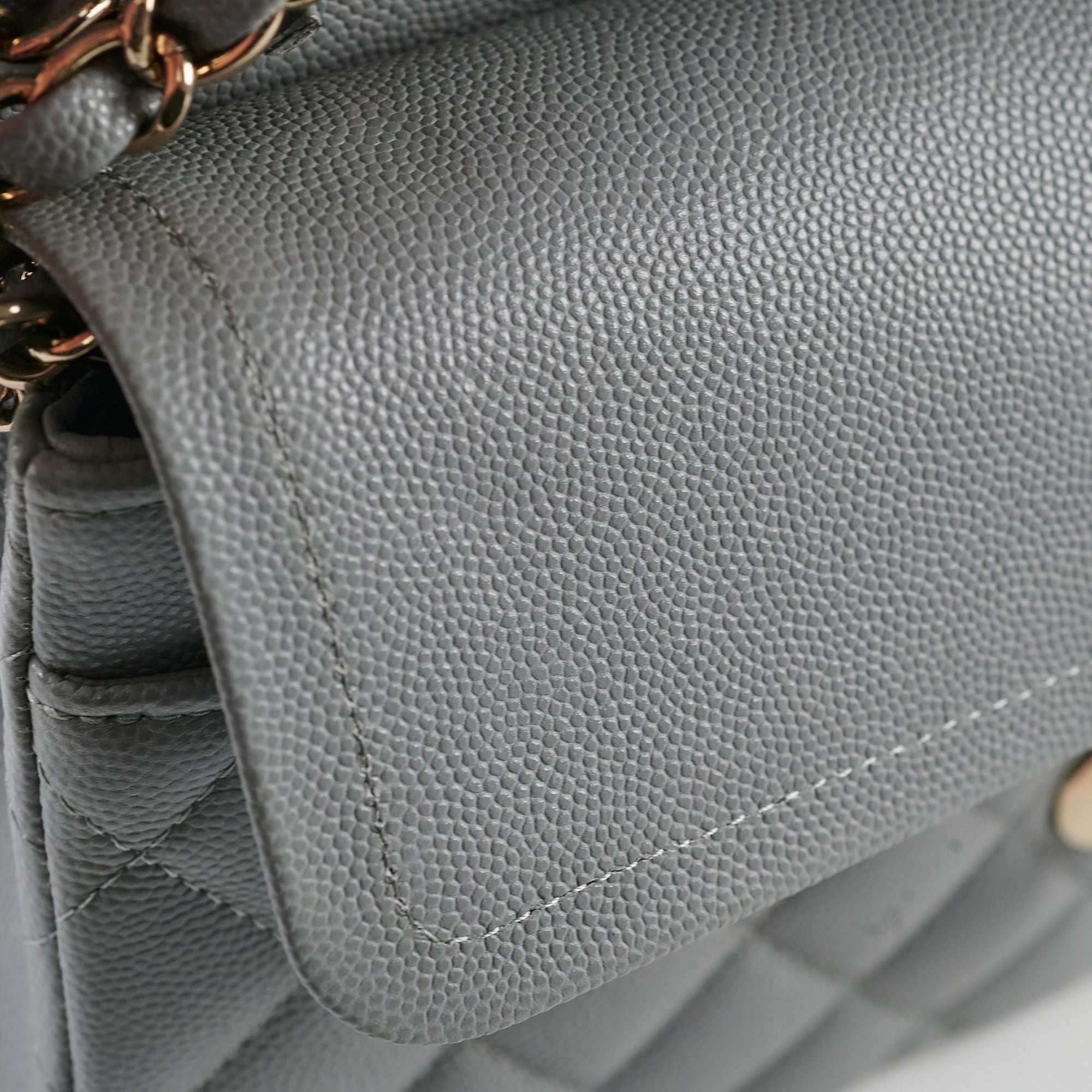 Chanel Classic Small Caviar Flap Grey 29 Series