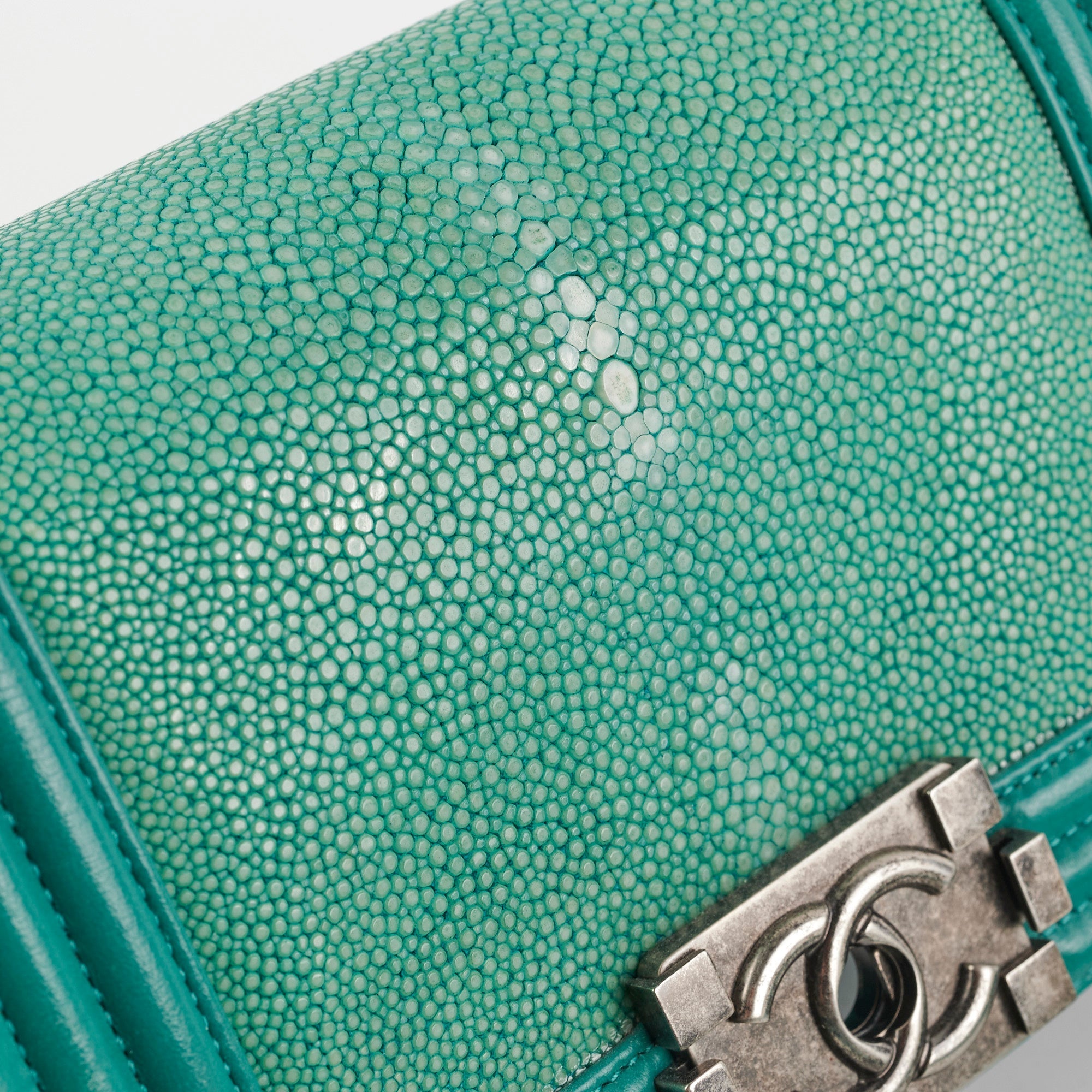 Chanel Small Turqoise Stingray Boy