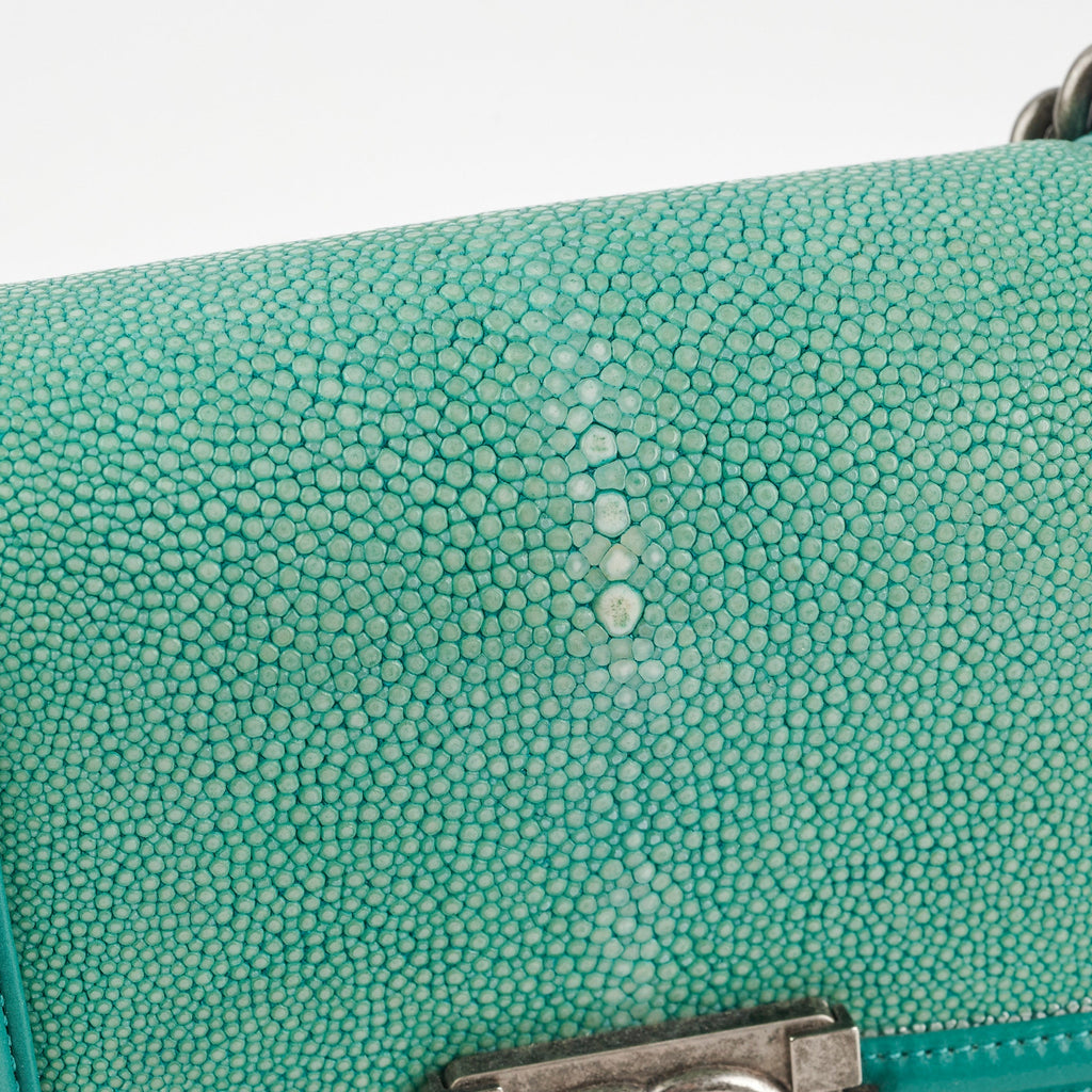 Chanel Small Turqoise Stingray Boy