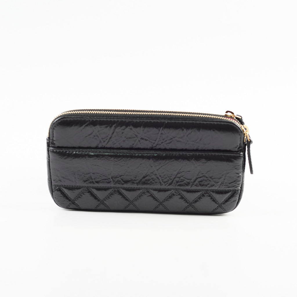 Chanel Double Zip Wallet On Chain WOC Black