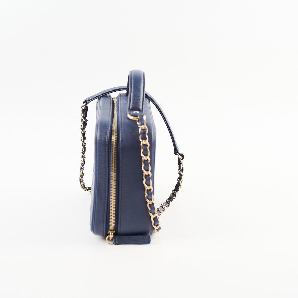 Chanel Filigree Vanity Navy Blue Caviar - Series 29